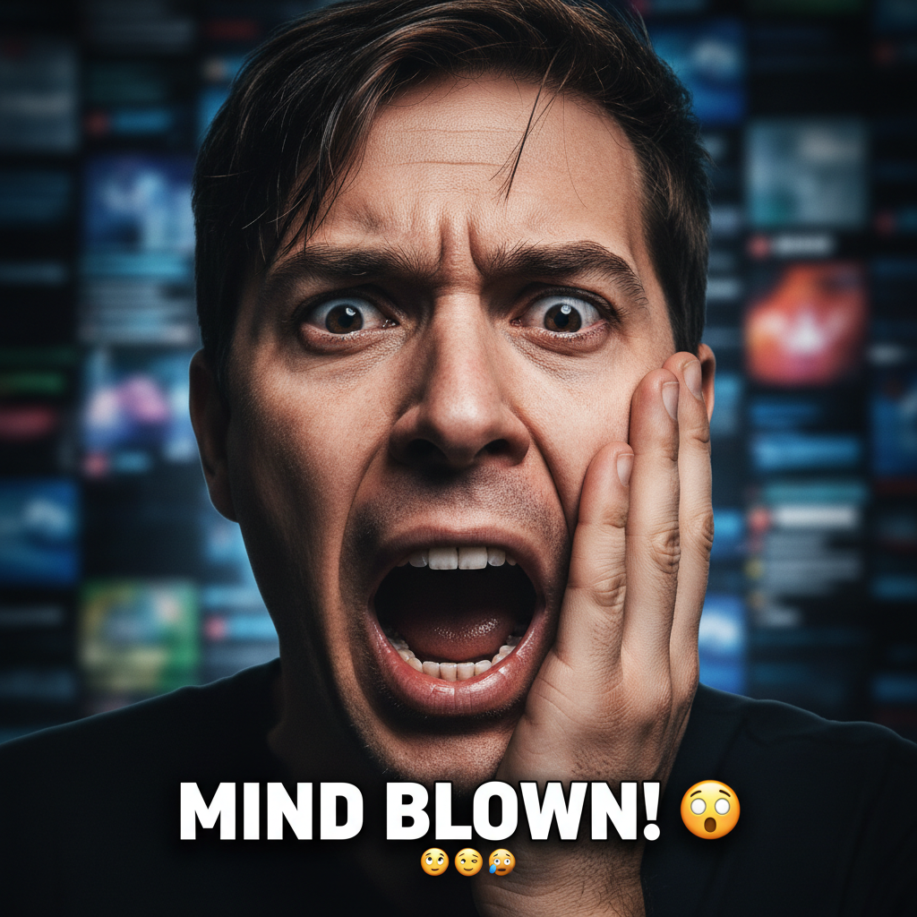 AI reaction face expressive portrait dramatic emotion content creator