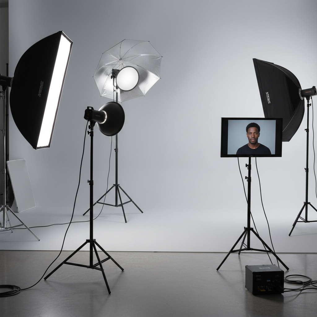 Studio background professional photography clean gray backdrop lighting