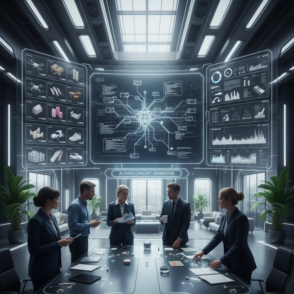 AI rapid concept generator fast exploration design iterations multiple variations ideation