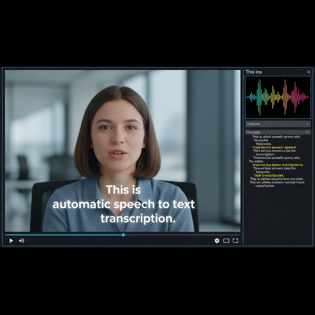 AI auto captions subtitle generation speech to text automatic transcription video