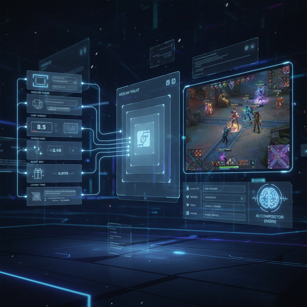 AI overlay creator graphics layers streaming overlays video compositing design