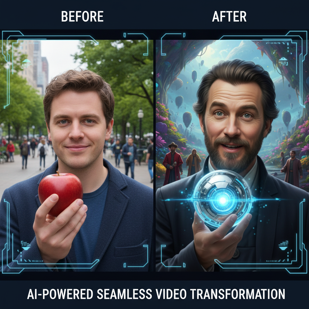AI video face object swap seamless in-video substitution replacement
