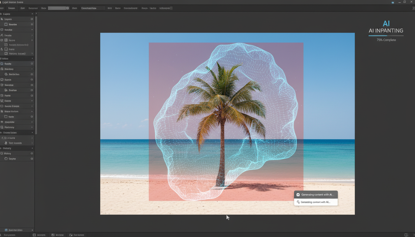 Outpainting landscape extension