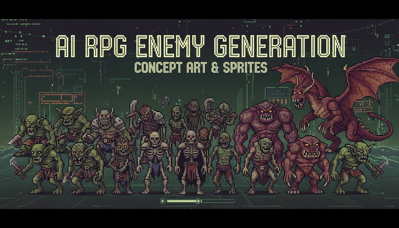 AI generated fantasy RPG enemies created with Stable Diffusion
