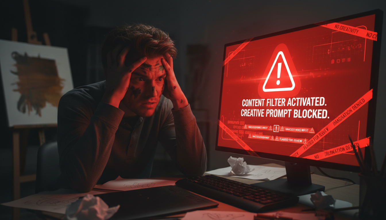 Content filter warning concept