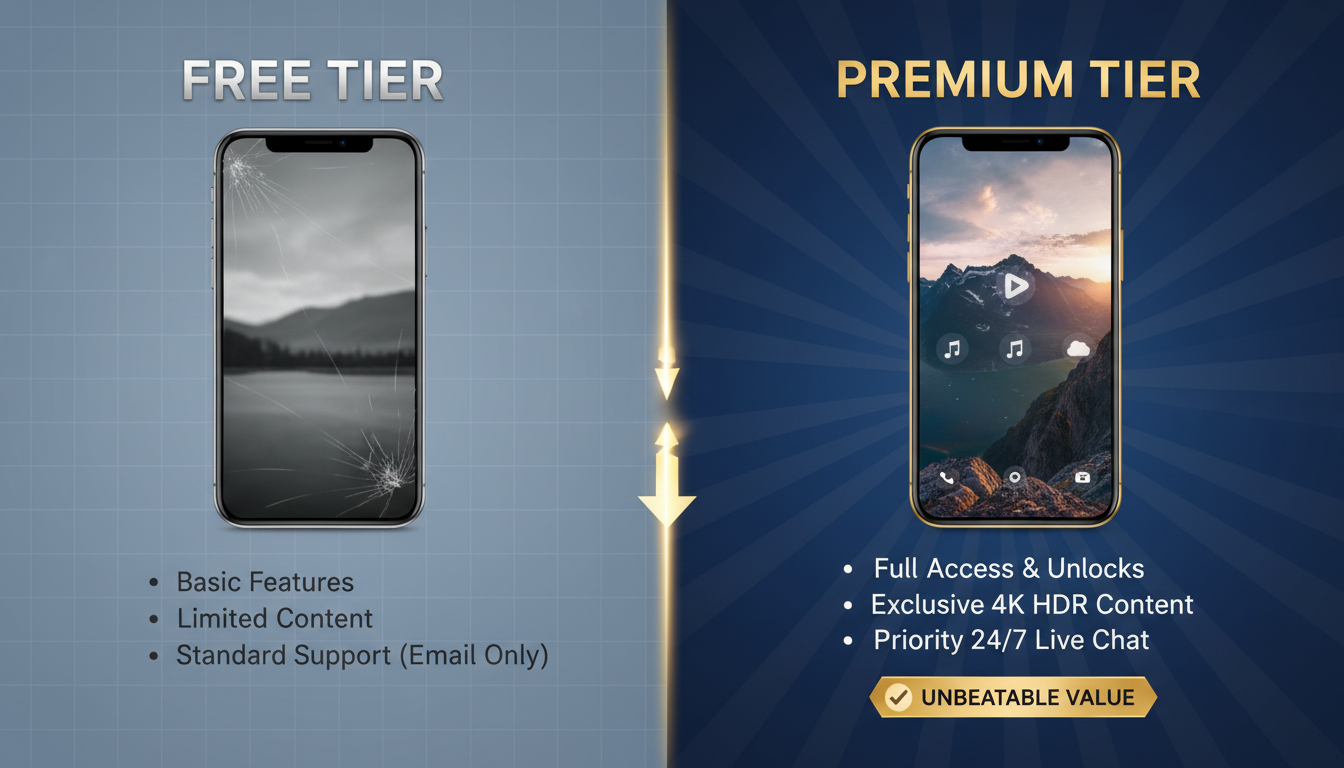Free vs premium quality comparison