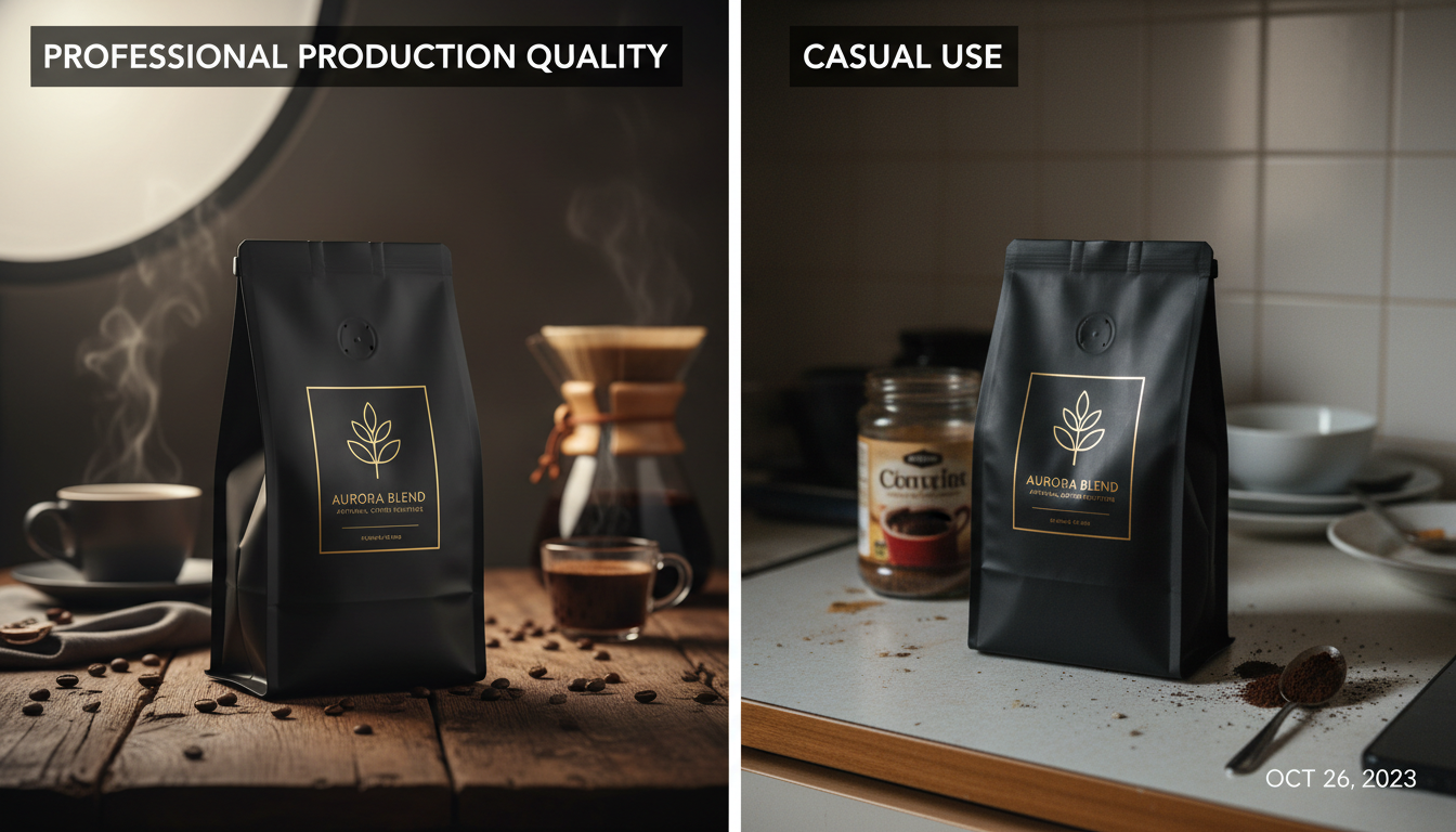 Professional vs casual output quality