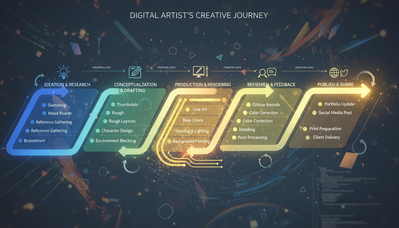 Creative workflow transition