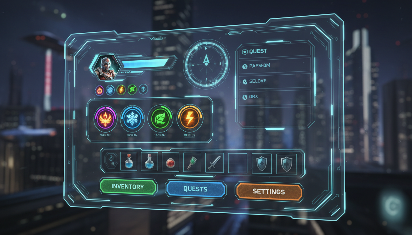 Game UI design concepts