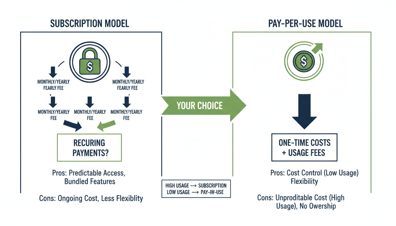 So sánh mô hình giá đăng ký vs trả theo lần sử dụng