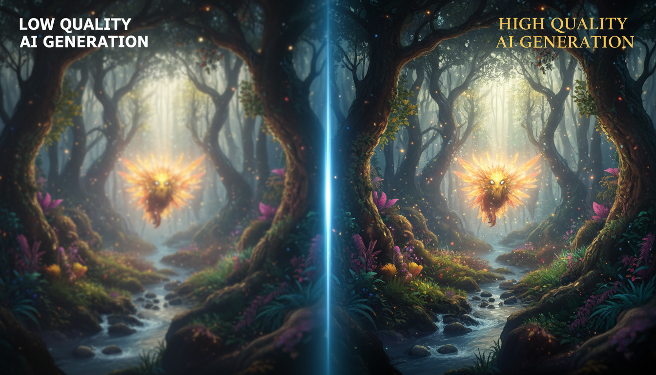 Quality comparison between free and paid AI generation tiers