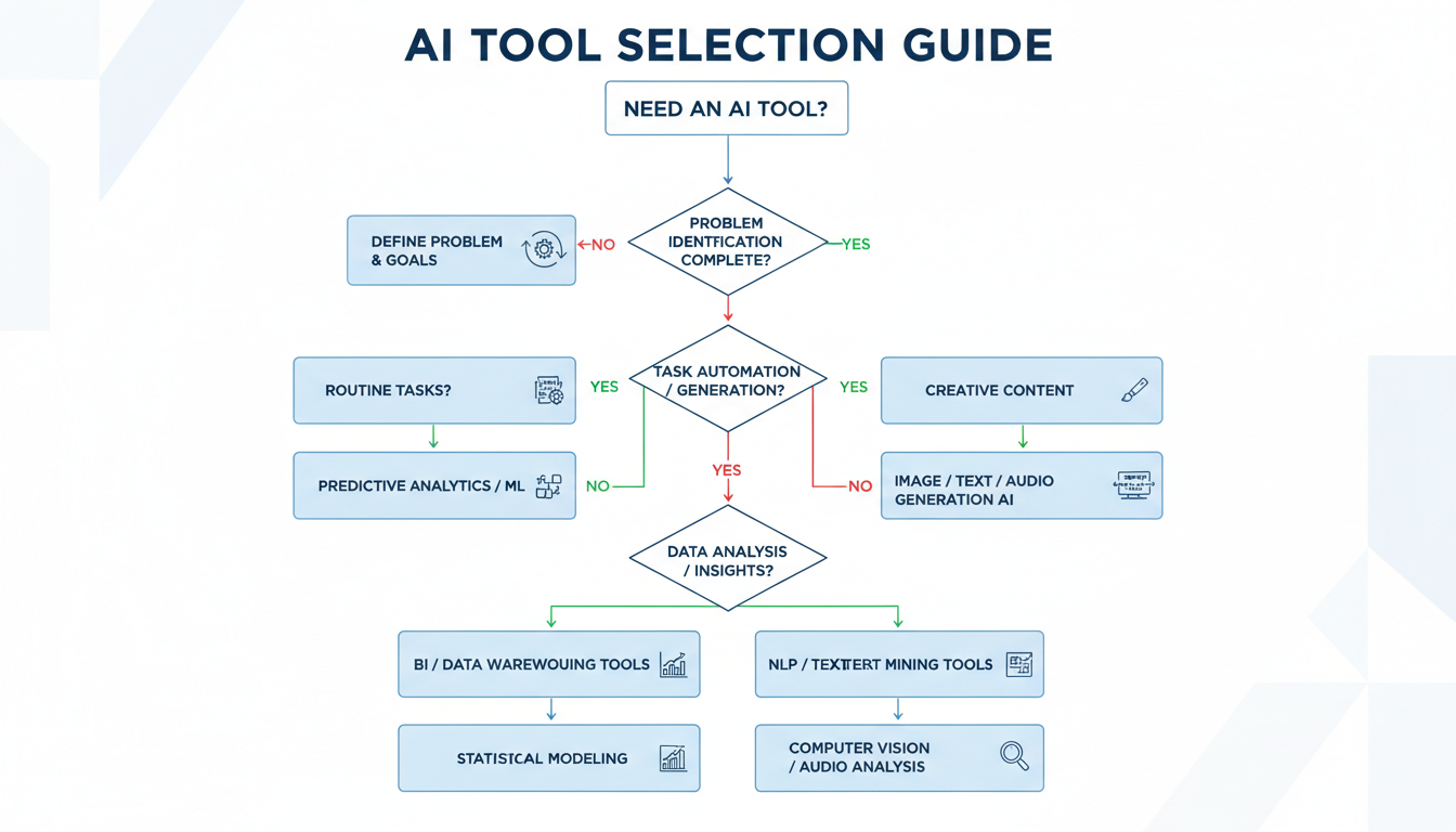 Decision flowchart for choosing AI generation tier