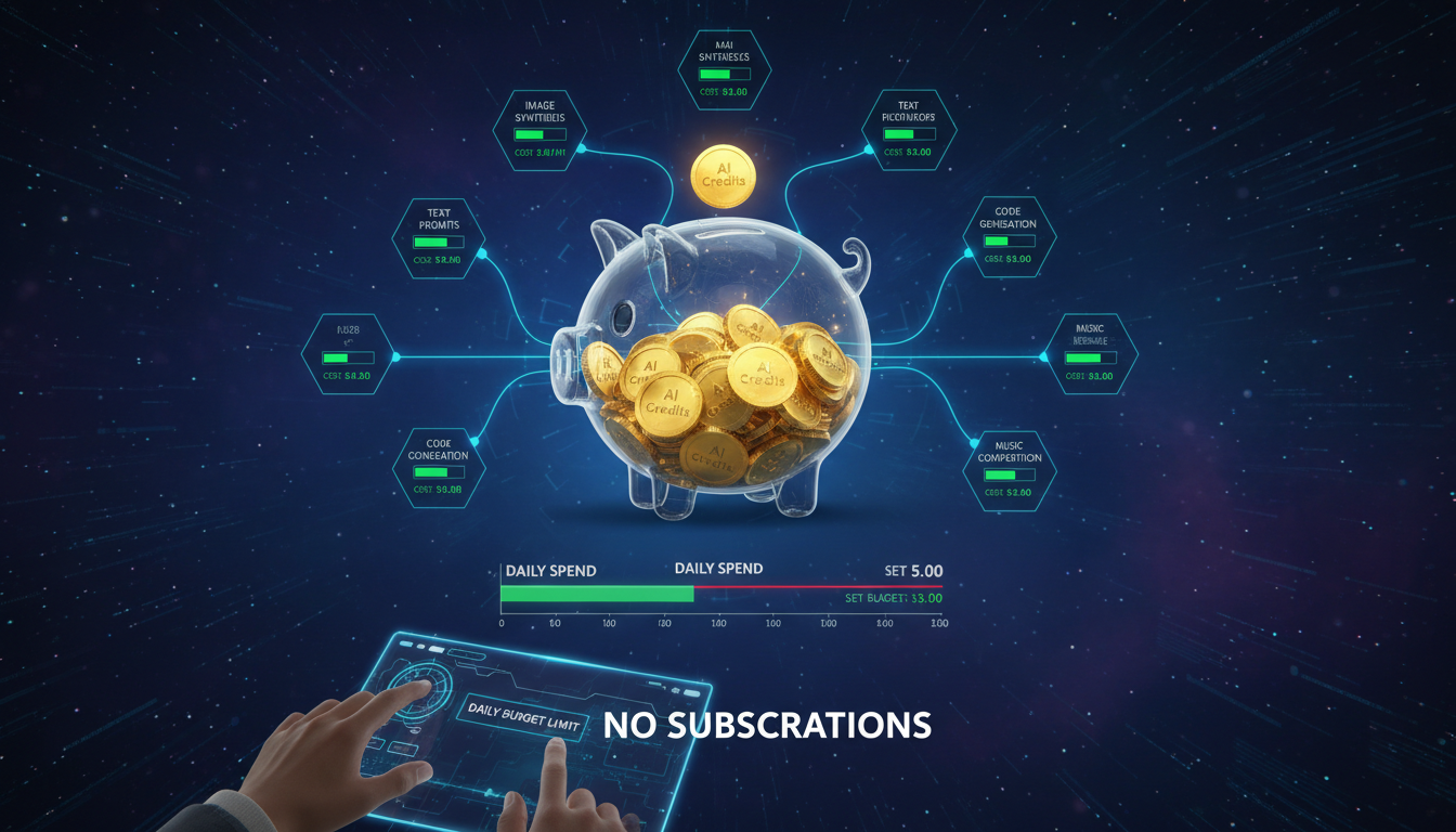 Budget control for AI generation with no subscriptions
