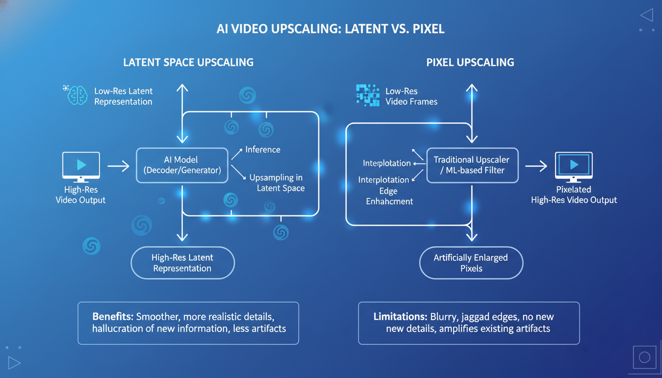 Latent space vs pixel upscaling comparison