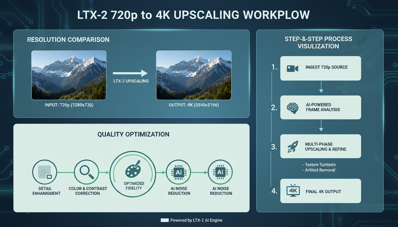 720p to 4K upscaling workflow