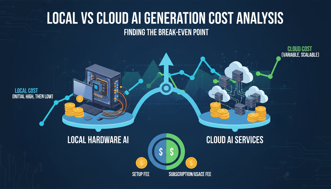 Local vs cloud AI generation cost analysis comparison
