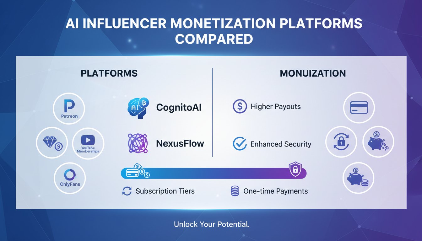 AI influencer monetization platforms comparison 2025