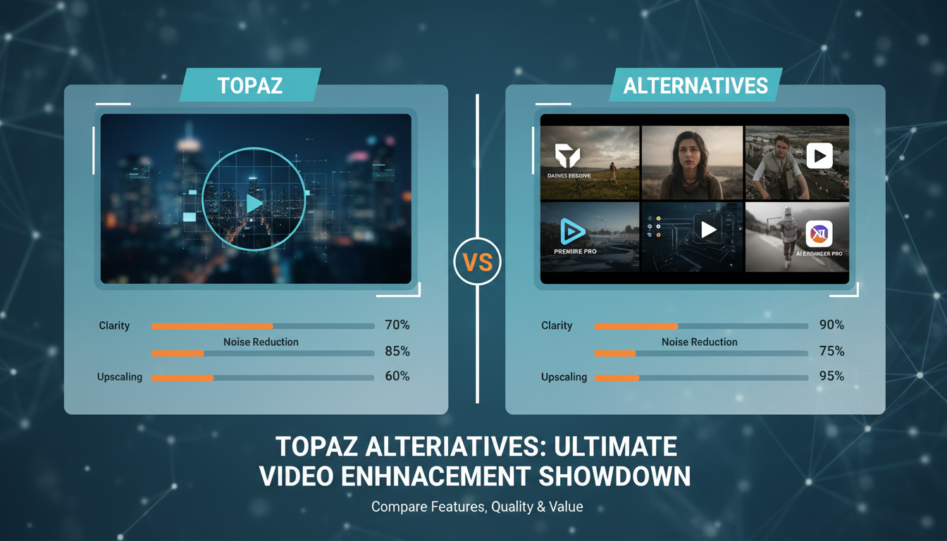 Topaz Video AI free alternatives comparison guide 2025