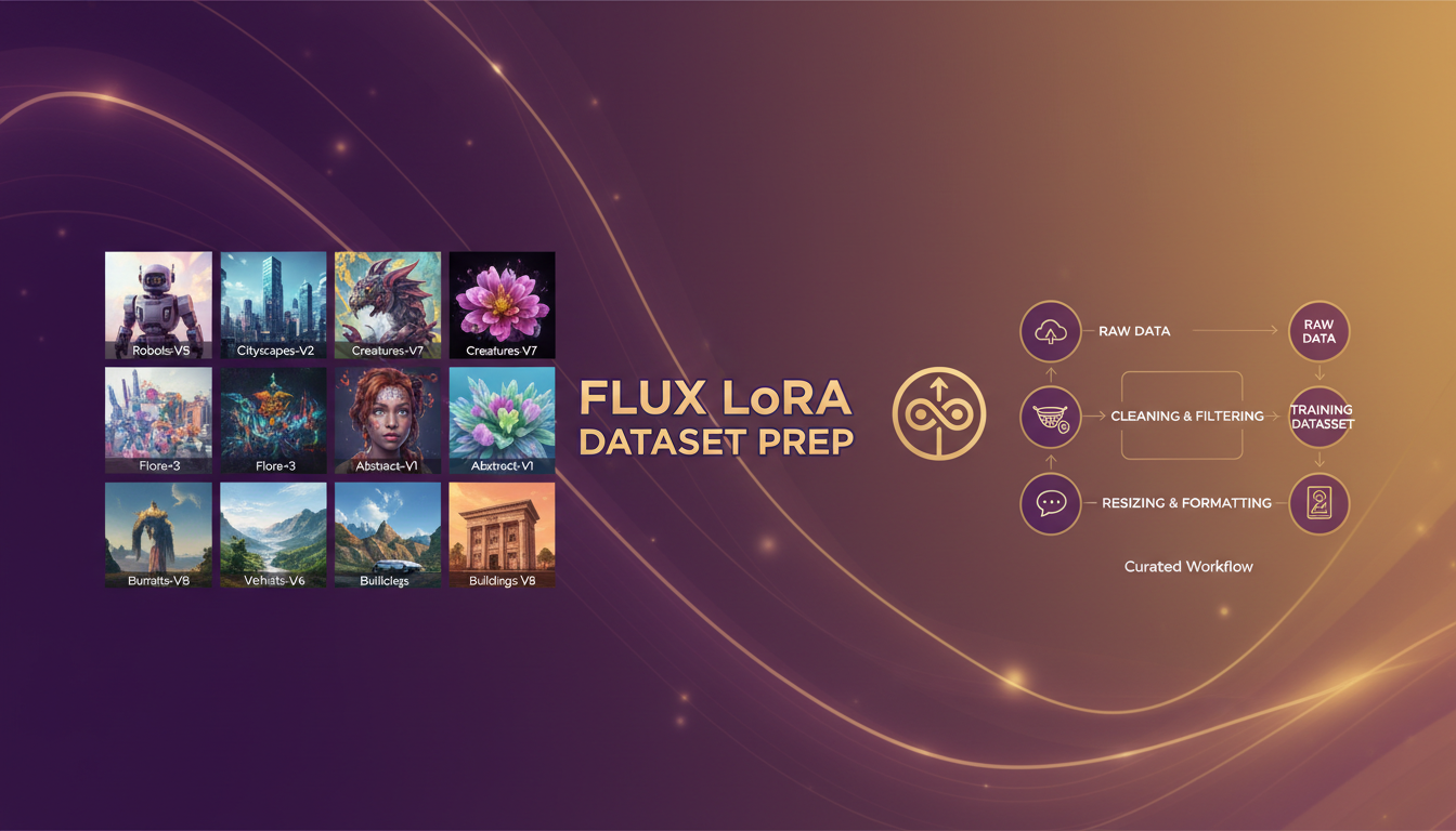 Flux LoRA dataset preparation complete guide for training data