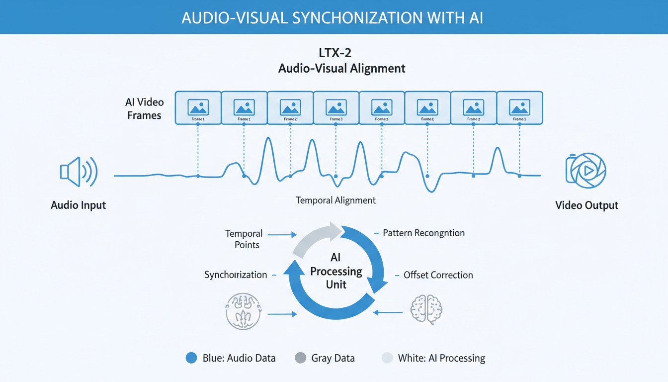 Audio waveform synchronization with AI video frames