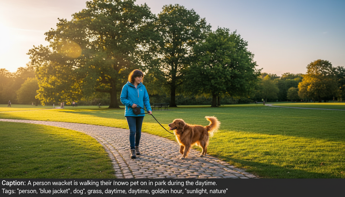 Image captioning workflow for AI training datasets