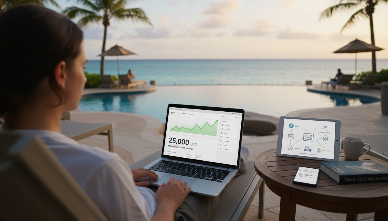 Affiliate marketing passive income streams concept