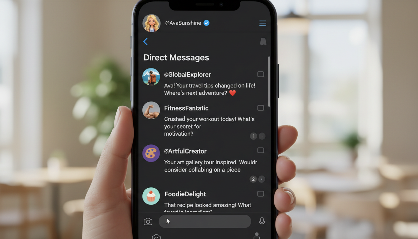 Direct message inbox for influencer communication