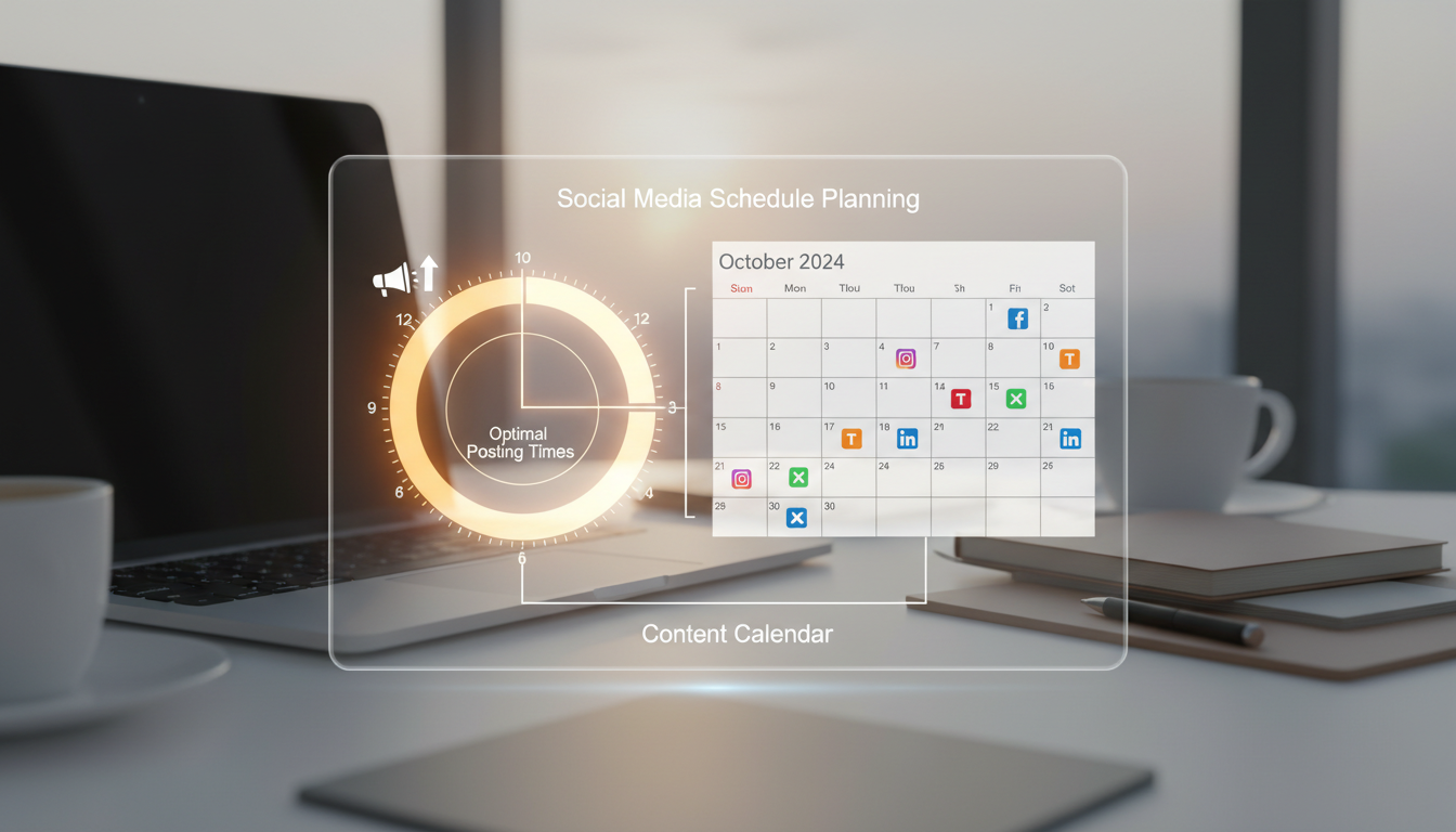 Content calendar and posting schedule optimization