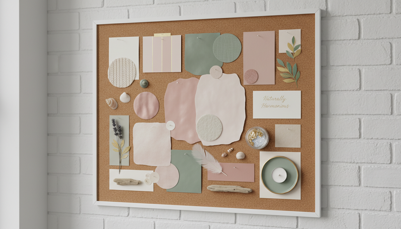 Color palette mood board for cohesive social media branding