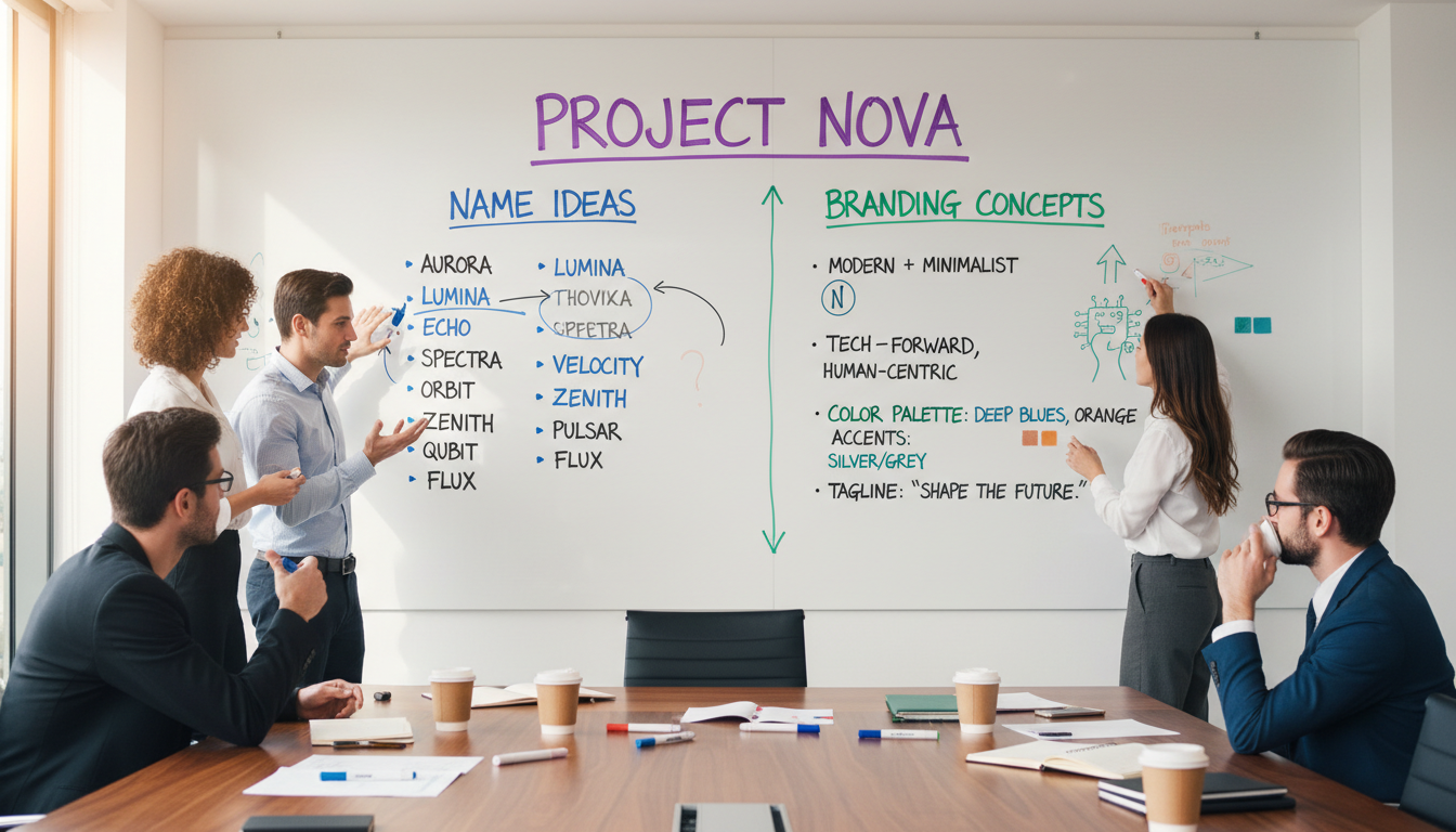 Brainstorming session for AI influencer naming and brand concepts