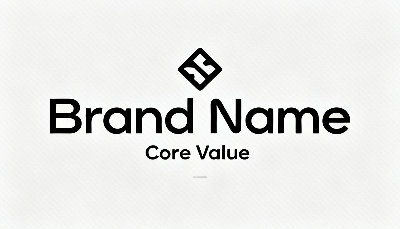 Brand identity elements including typography and visual design