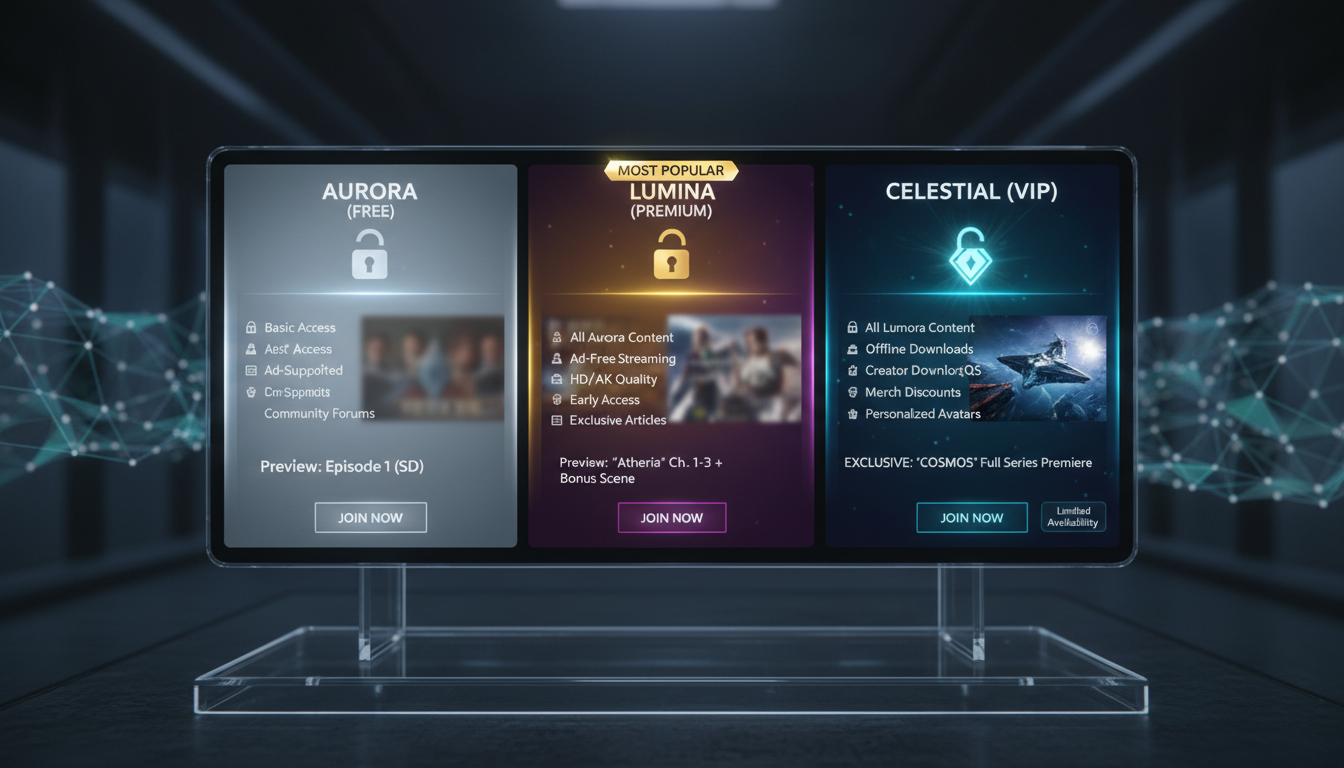 Subscription membership platform with exclusive content tiers