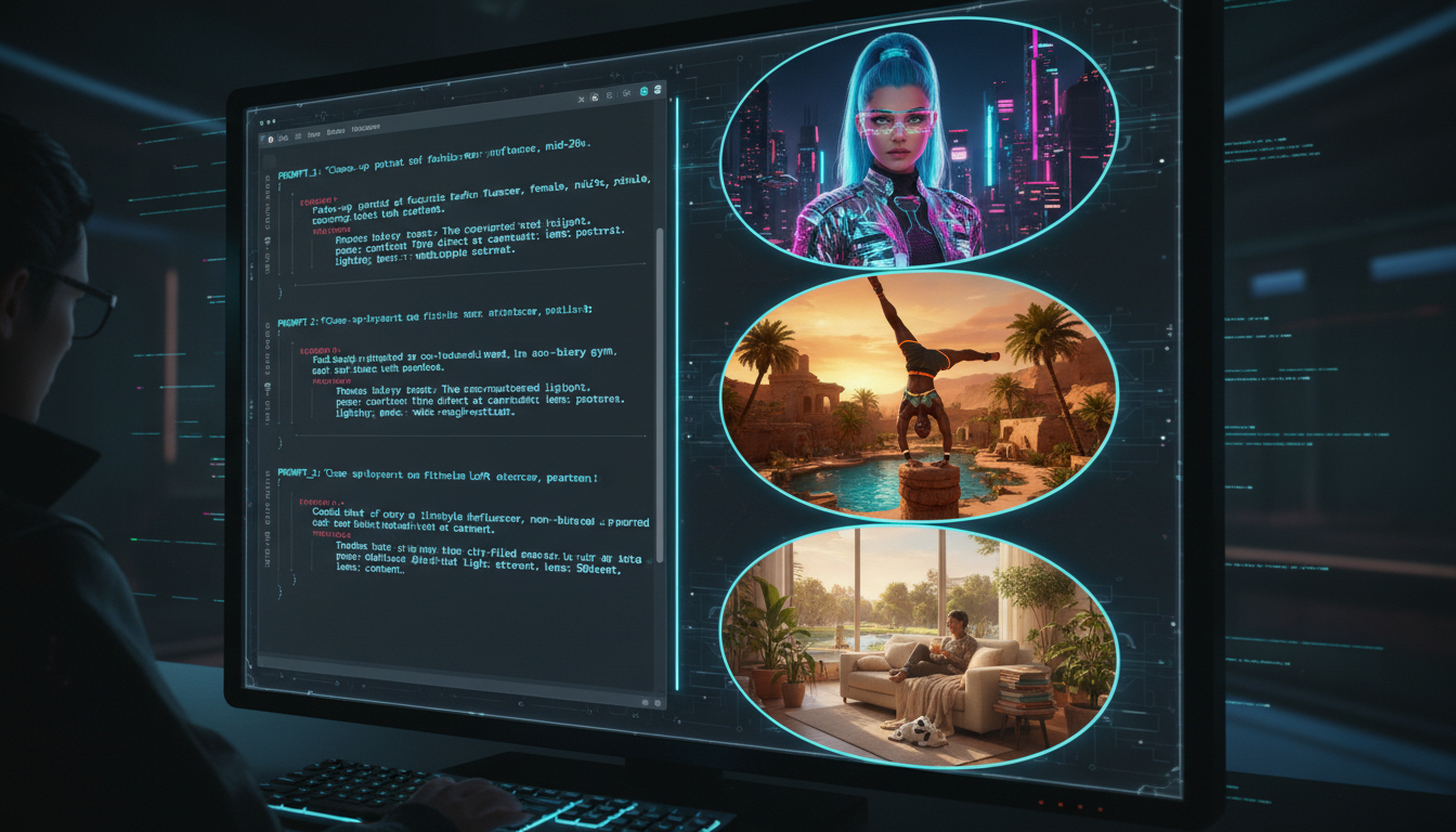 AI prompt engineering interface for image generation