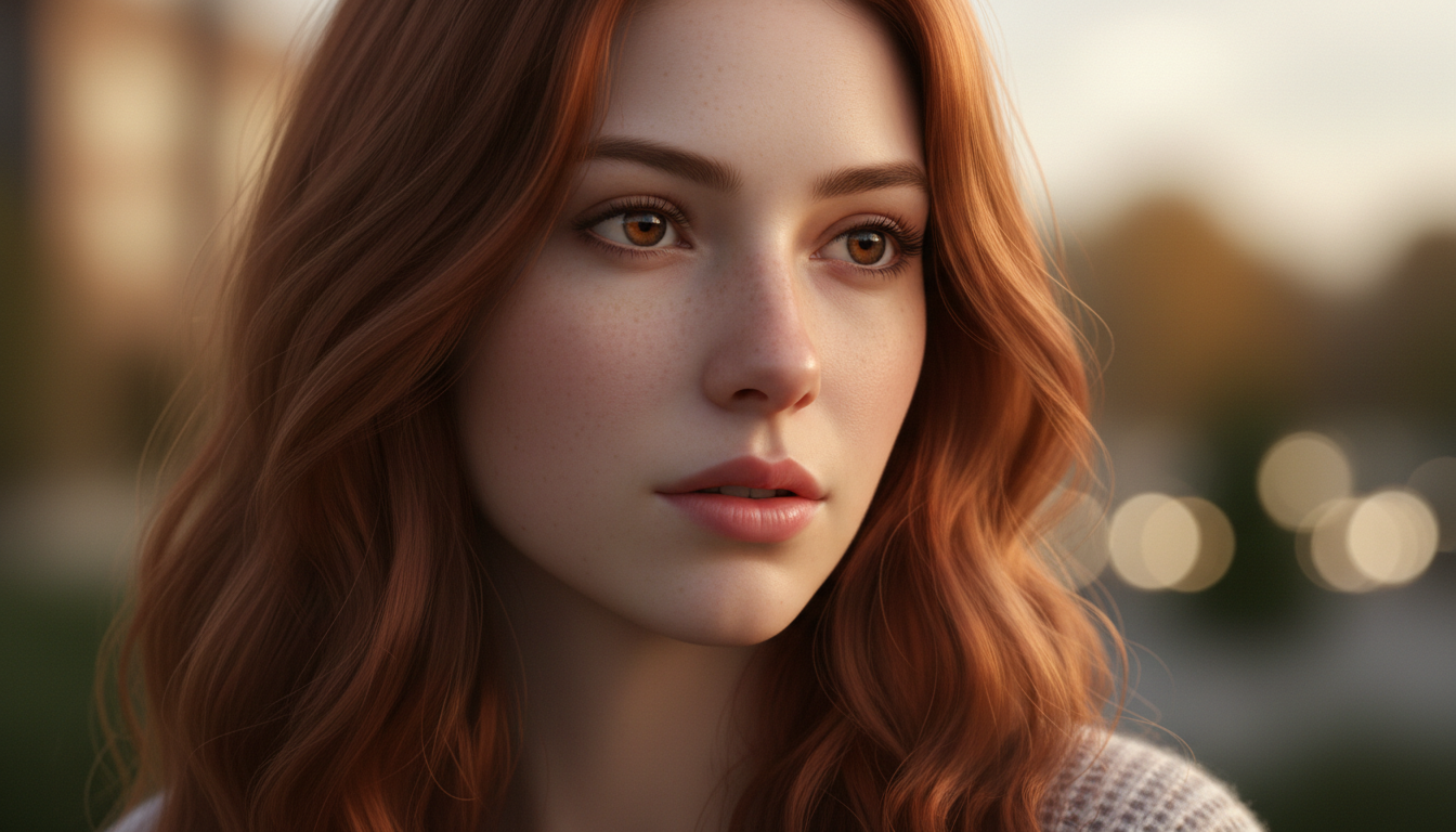 Professional AI portrait with perfect lighting and composition