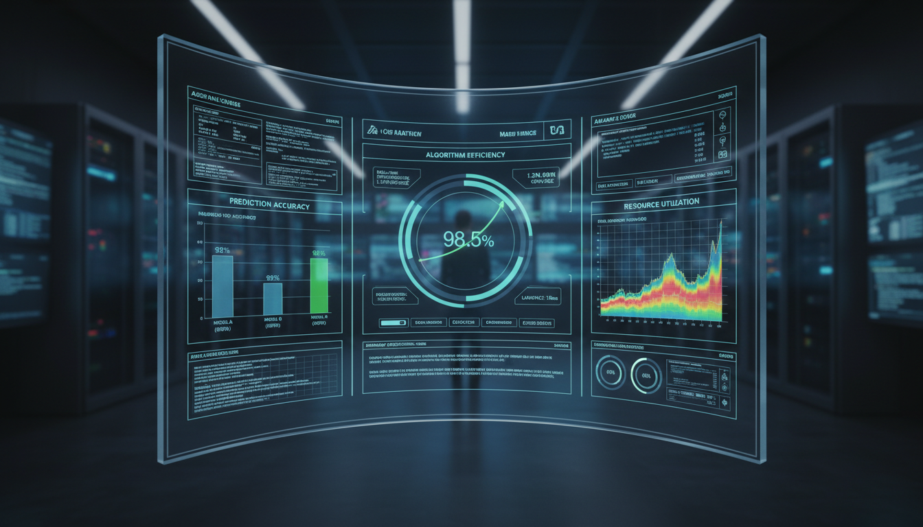 Analytics dashboard showing algorithm performance