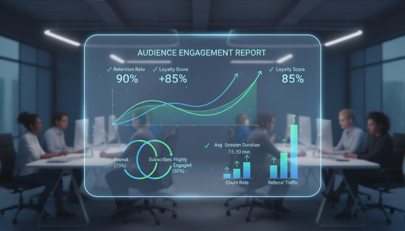 Audience retention metrics and loyalty indicators