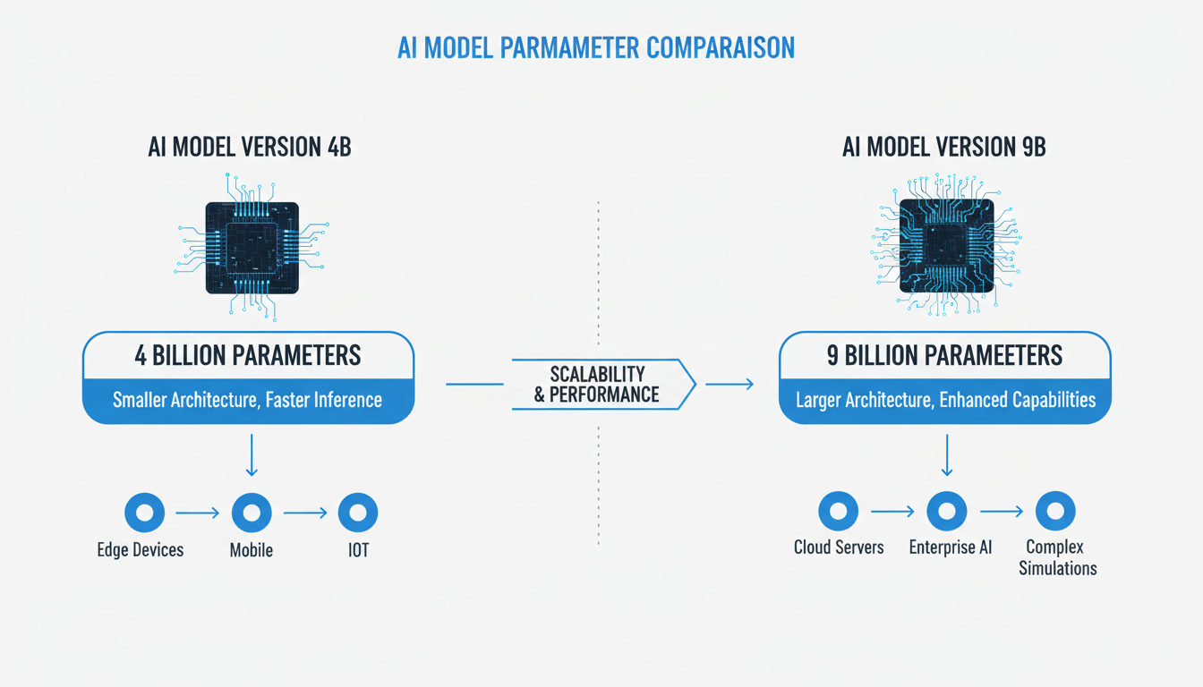 Flux 2 Klein model comparison showing 4B and 9B parameter versions
