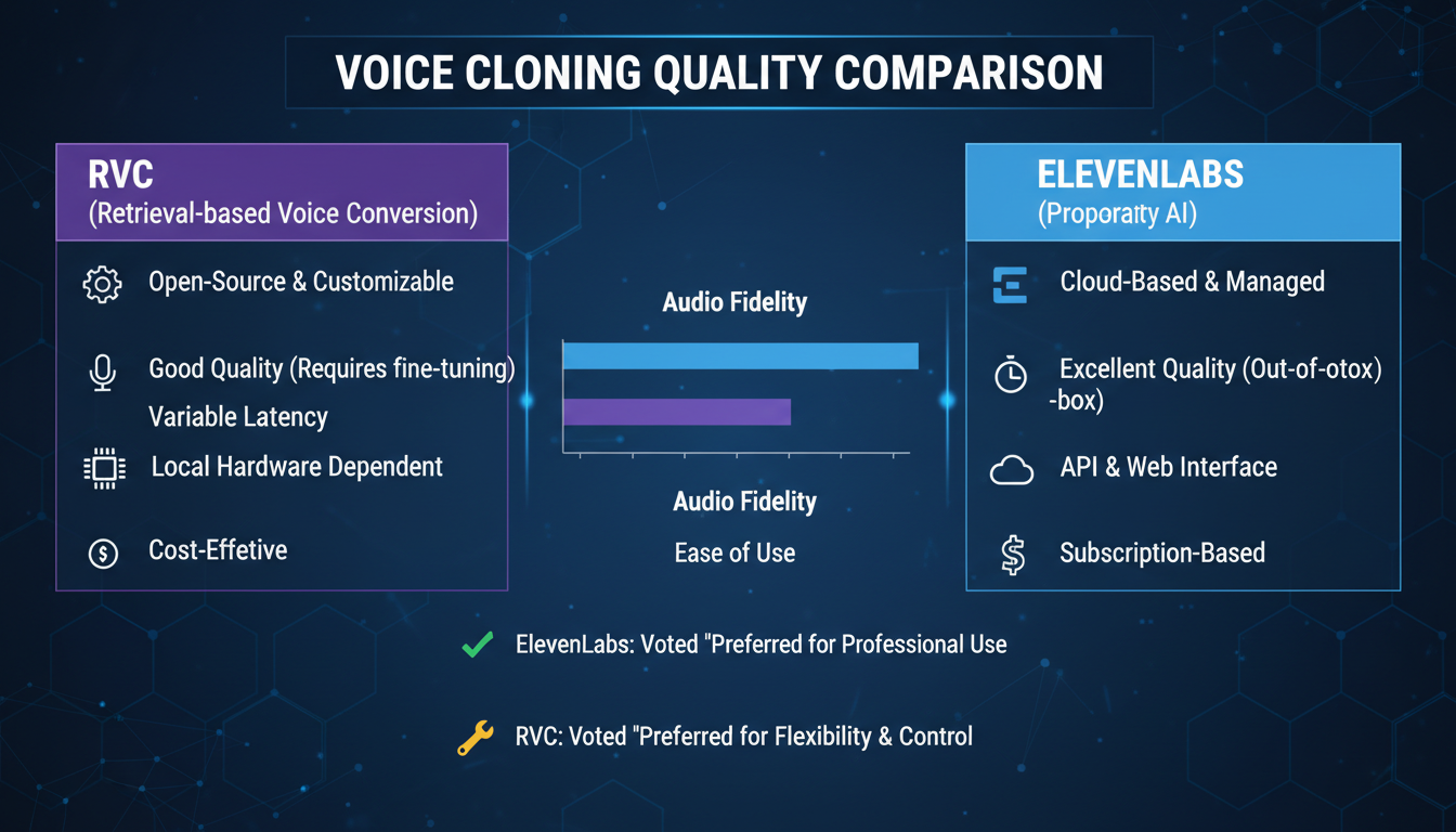 RVC vs ElevenLabs voice cloning quality comparison