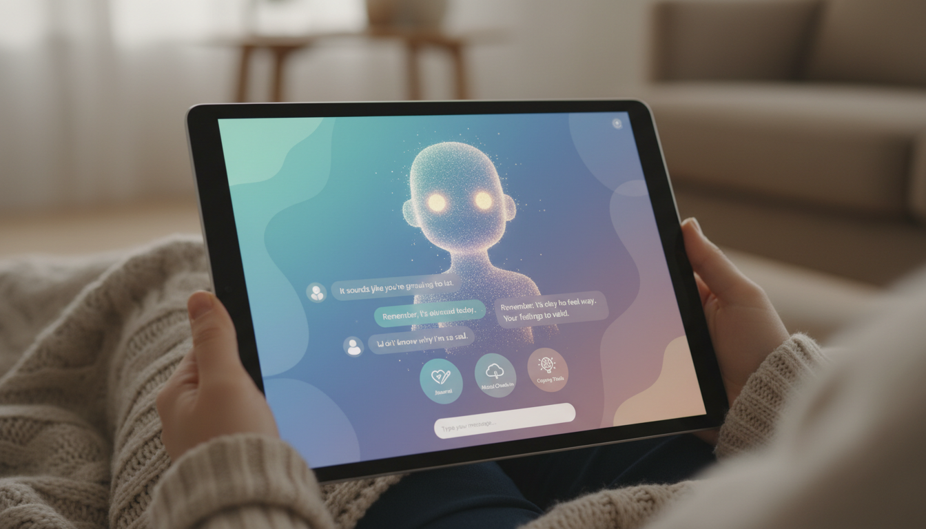 AI साथी भावनात्मक समर्थन बातचीत इंटरफेस