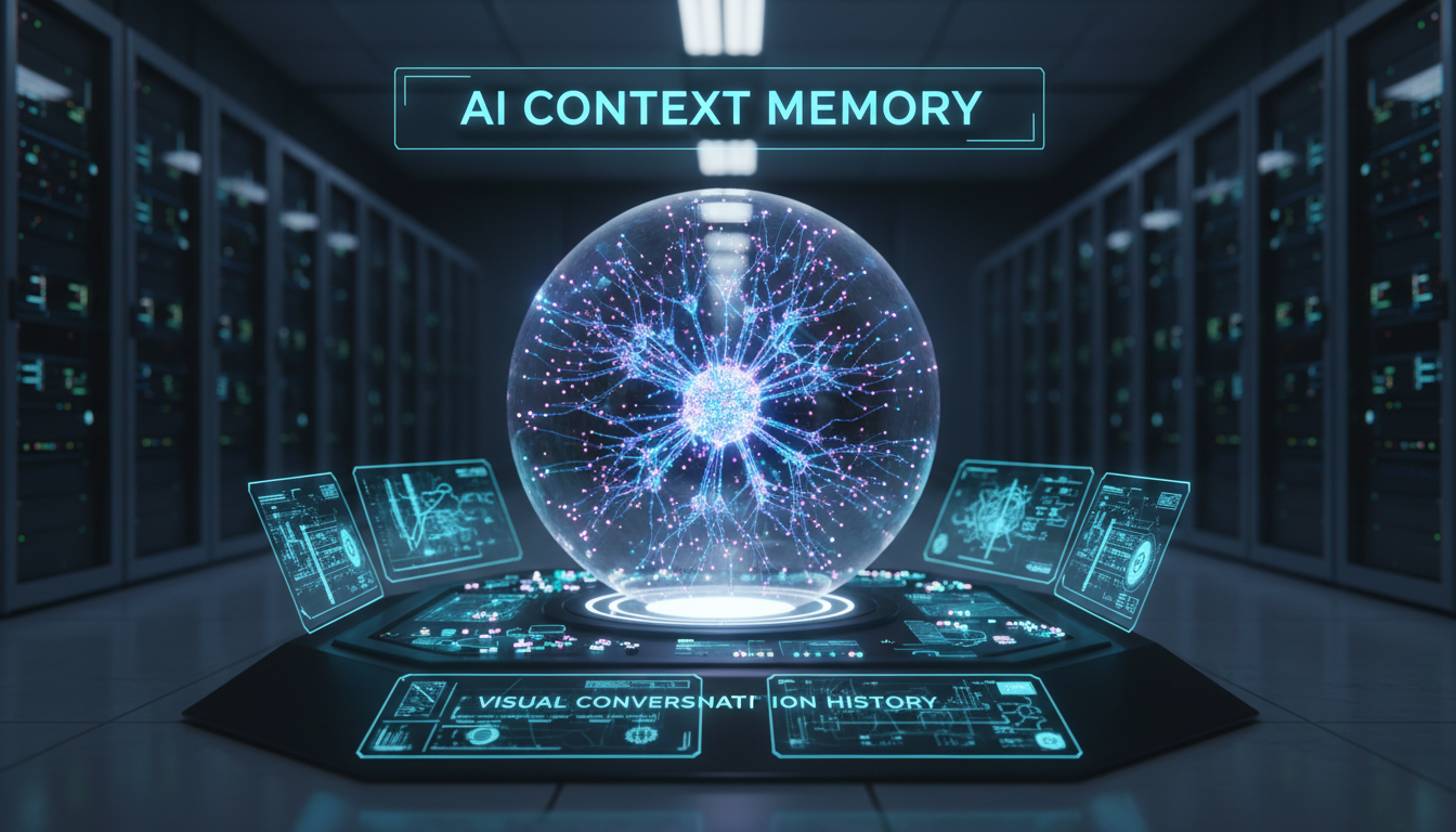 Memória de contexto IA histórico de conversa visual