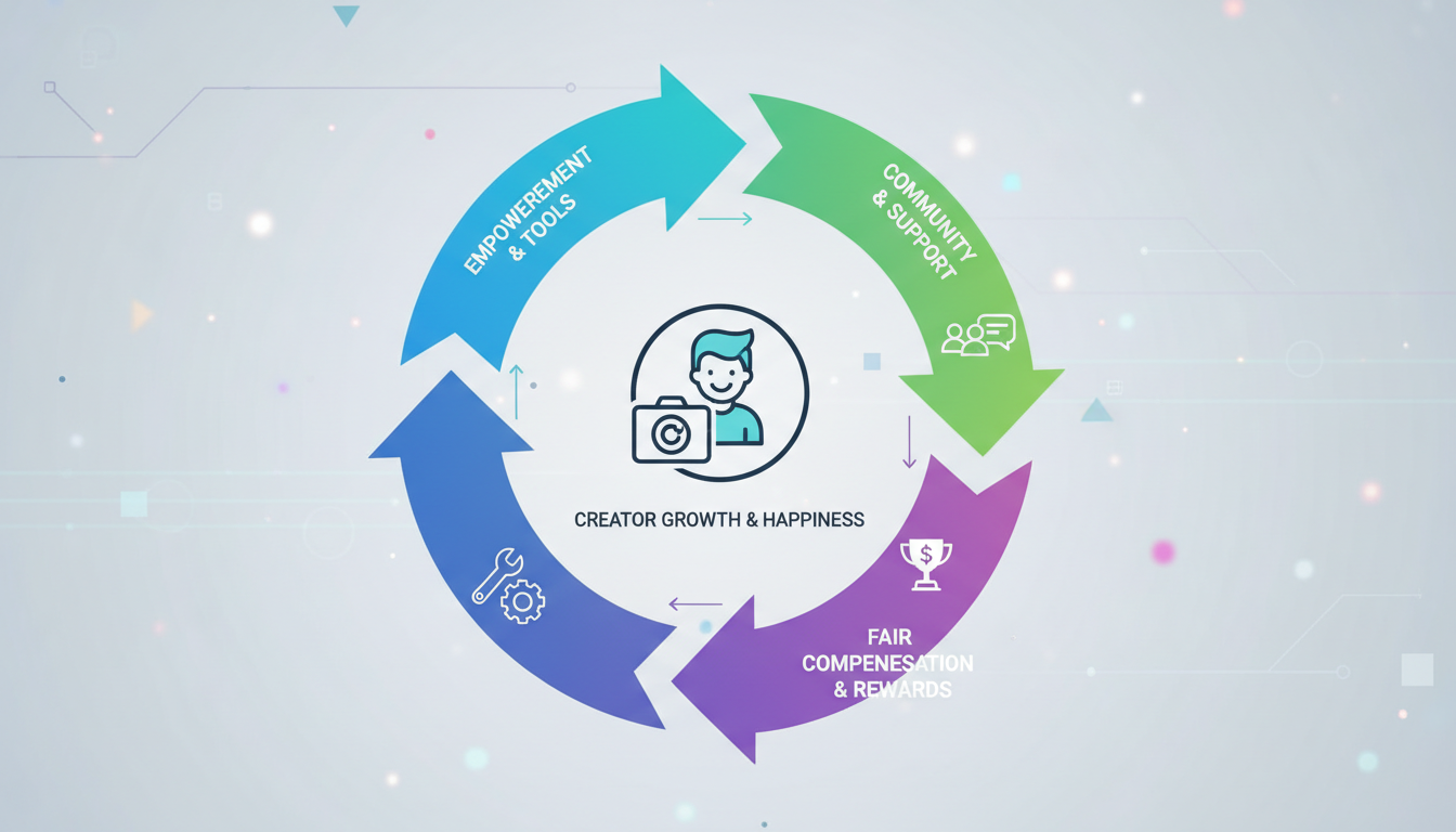 Content creator retention strategy visual