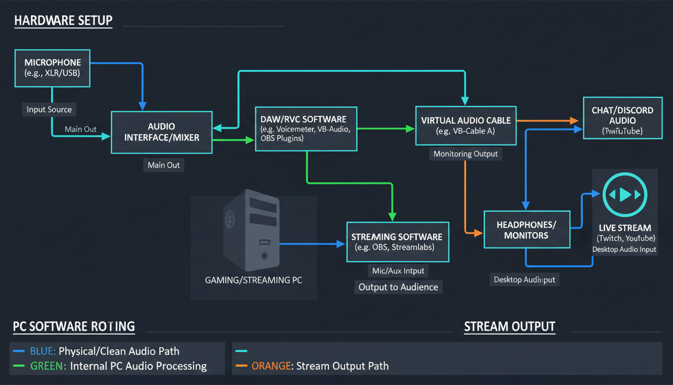RVC audio routing streaming setup diagram