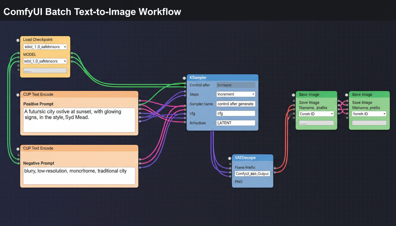 ComfyUI batch processing automation queue workflow