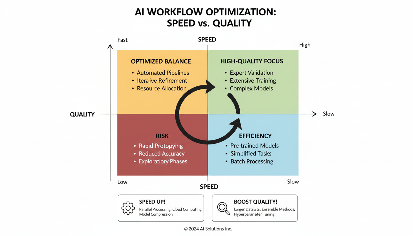 AI workflow speed quality optimization chart