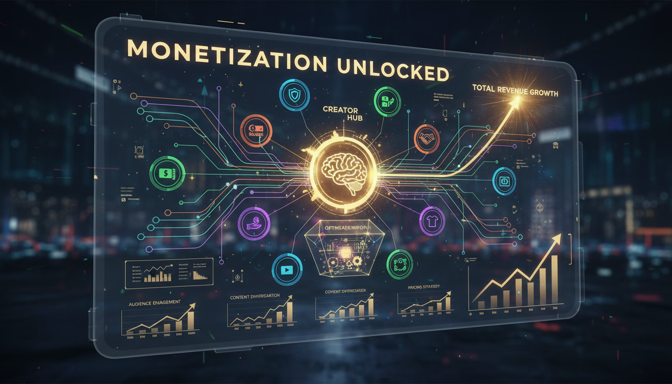 Creator monetization revenue optimization visual