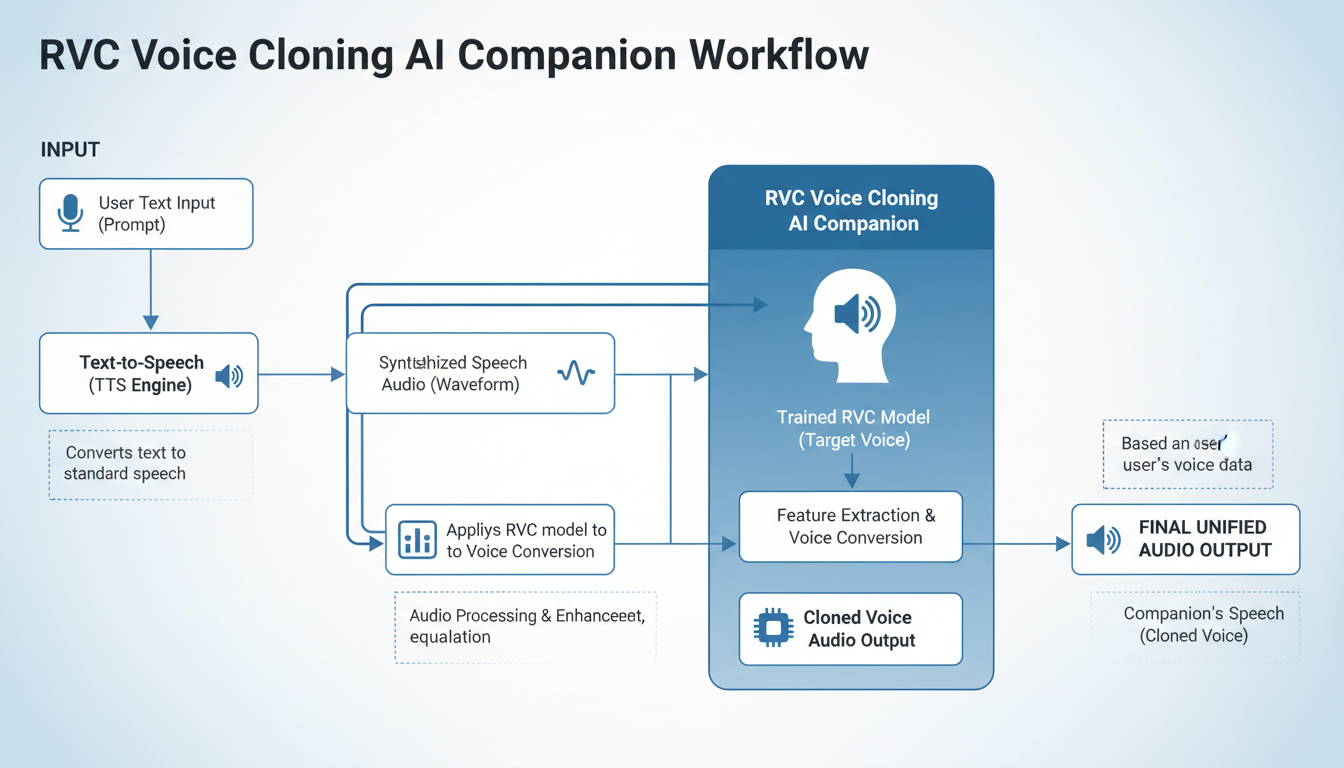 RVC voice cloning AI companion integration