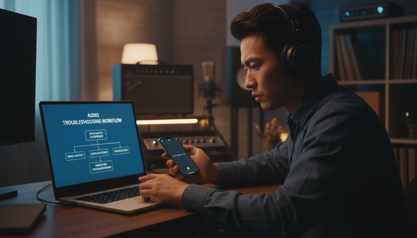 Audio troubleshooting workflow
