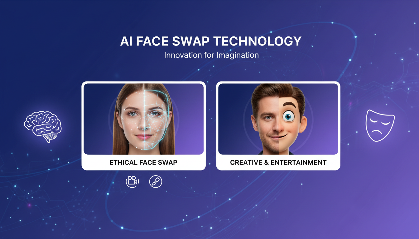 AI face swap technology used for ethical creative and entertainment applications