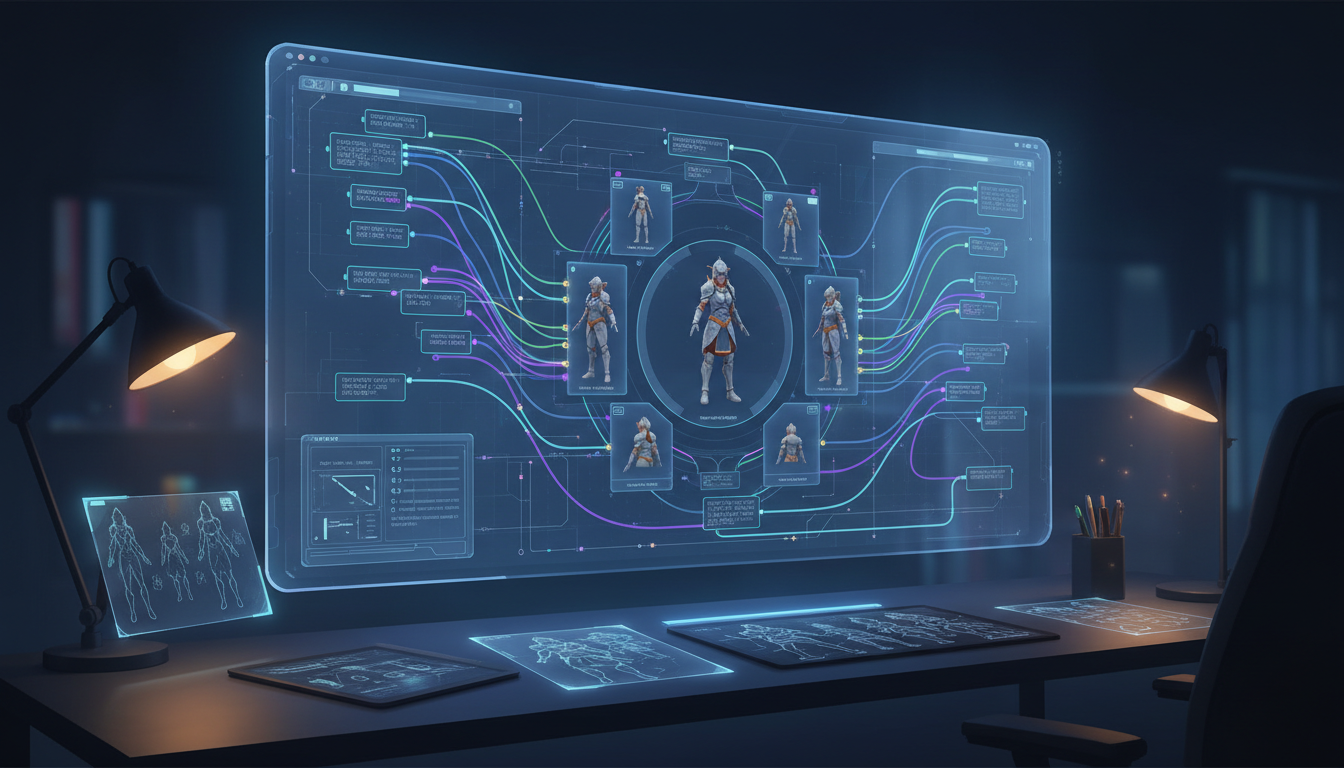 Illustration for How Do You Set Up a ComfyUI Workflow for Multi-View Character Sheets?