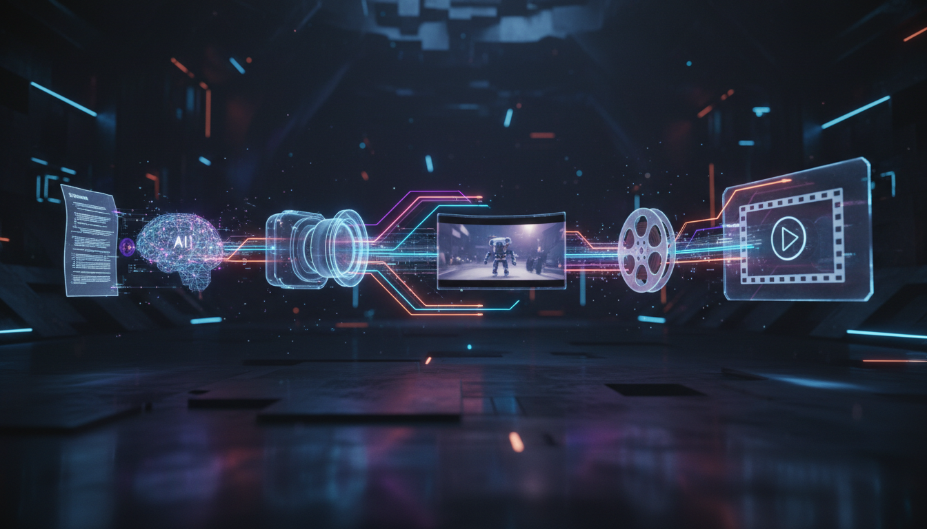 AI short film production pipeline from script to finished video